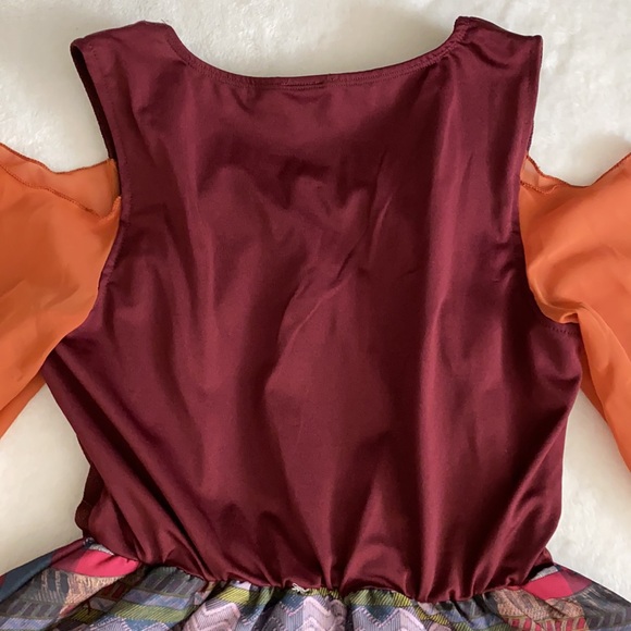 Spirit Kids Costume with Orange and Burgundy - Picture 12 of 16